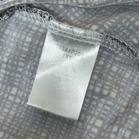 Tart collection Blue Checkered blue modal Long Sleeve Open Wrap Blouse size xs - Picture 12 of 16